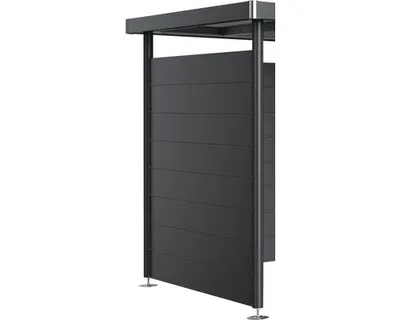 Obrázek produktu pro Boční stěna k přístřešku pro zahradní domek Biohort HighLine H5 tmavě šedá metalická