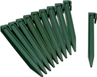 Produktbild von Erddübel Kunststoff Grün für Rasenkante 15 cm - Set 10 Stück