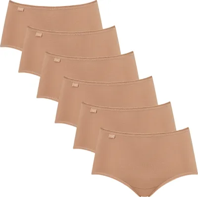 Produktbild von sloggi 6er Pack 24/7 Baumwolle Midi Slip Perfekter Sitz, Mit feinen Details, Angenehm auf der Haut