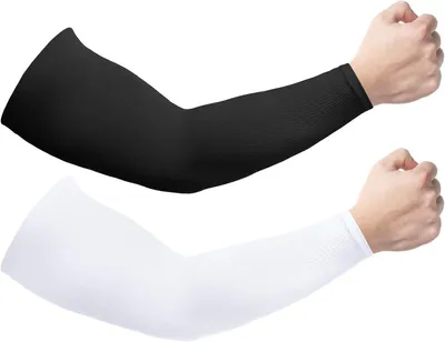 Produktbild von 2 Paar kühlende Armstulpen mit UV-Schutz für Damen und Herren, UPF 50+ Armschutz