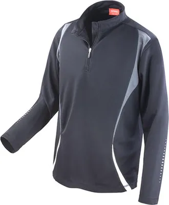 Produktbild von SPIRO S178X | Trial Training Top / Trainings und Sport Longsleeve - Farbe: Black/Grey/White - Größe: XL