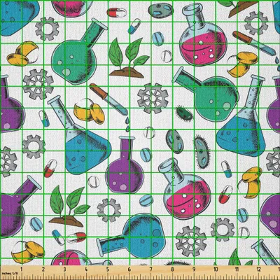 Produktbild von ABAKUHAUS Labor Microfaser Stoff als Meterware , Chemikalien Pillen Bakterienzelle und Pflanzen Pharmaceutical und Botanische Forschung, 2 M (230 x 200 cm), Mehrfarbig