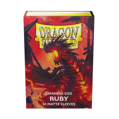 Produktbild von Dragon Shield Japanese Size Matte Sleeves - Ruby (60 Sleeves)