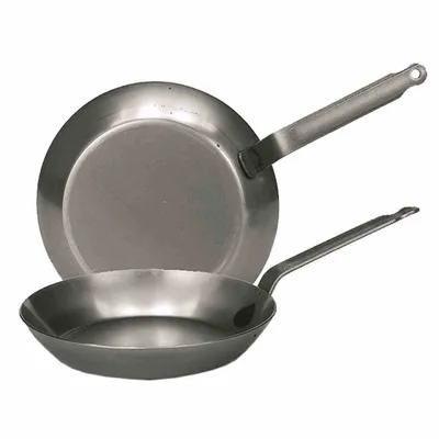 Image de TURK poêle à frire fer lourd Ø24cm avec manche plat et oeillet argent