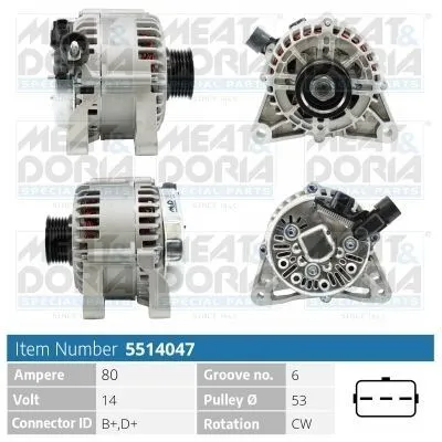 Produktbild von Lichtmaschine Generator 80A