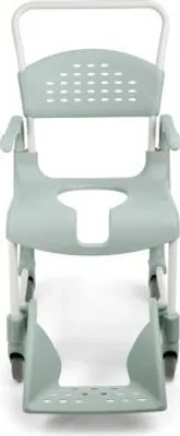 Produktbild von Dusch- und Toilettenrollstuhl Clean, vordere Öffnung, lagoon>>>>SH 55 cm