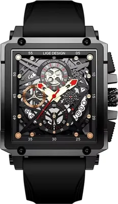 Produktbild von Moderne Herren Uhr LIGE PE-35191 in Schwarz KP35191