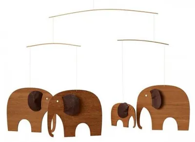 Produktbild von Flensted Mobiles Mobile Elefanten Party 4 Holz