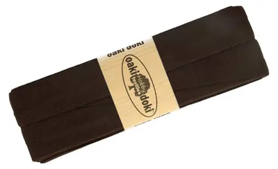 3m Oaki Doki Tricot de Luxe Jersey-Schrägband Einfassband elastisch braungrau