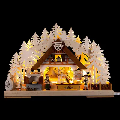 Produktbild von 3D-Schwibbogen Weihnachtsbackstube (44x29x7cm) von RATAGS Holzdesign