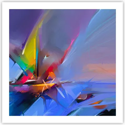 Produktbild von Poster - Poster ohne Rahmen - Abstraktion modern - 60x60 cm - Wand Bild - Wanddeko - Wandbilder - Kunstposter - Wandposter - Bilder - Kunstdruck - Wanddekoration - Wandbild - P2XAC60x60-4030