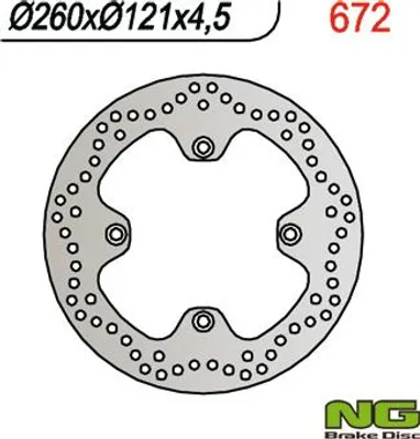 Produktbild von Ng Bremsscheibe Vorne Für Suzuki An 650 Burgman 02-03 (260X121X4.5)