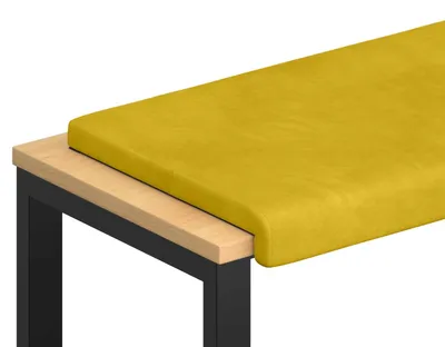 Obrázek produktu pro vidaXL Polštář na banketku, samet, žlutý, hloubka 35 cm