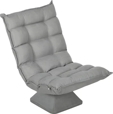 Produktbild von Relaxsessel Lesesessel, drehbar, Samtoptik, 62 cm x 70 cm x 95 cm, Hellgrau