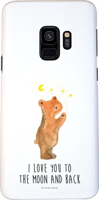 Produktbild von Mr. & Mrs. Panda Samsung Galaxy S9 Handyhülle Verliebter Bär - Weiß - Geschenk, Cover, Handy Case, Teddy, Schutzhülle, Hülle, Verliebte, To The Moon And Back, Spruch