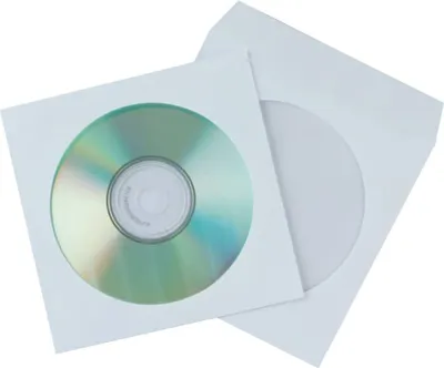 Produktbild von q-connect cd Umschlag mit transparentem Fenster und Klappe -pack of 50 Stück.
