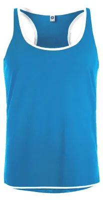 Produktbild von Starworld - Ärmelloses Oberteil für Herren, Sport LT5210 (M) (Atollblau/Weiß)