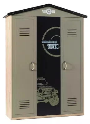 Immagine prodotto di Armadio Armadio in legno Armadio in legno a 3 ante design verde