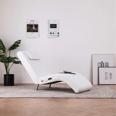 Immagine prodotto di Maison Exclusive - Lettino da massaggio con cuscini, in ecopelle bianca