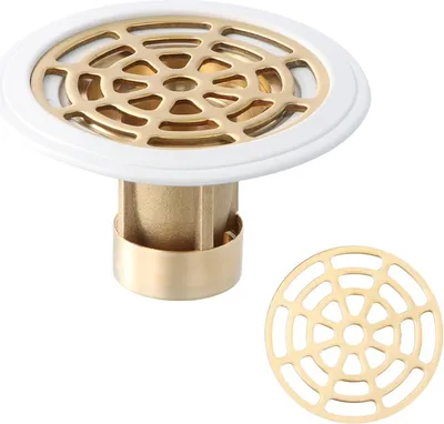 Produktbild von Rundes Messing Abflussdeckel - Für Duschboden, Balkon, Badezimmer Waschküche und Küche