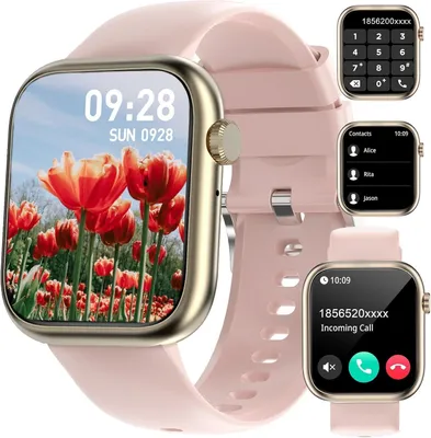 Produktbild von Smartwatch Herren Damen 1.57" HD Display Bluetooth Telefonfunktion 110+ Sportmodi Fitness Uhr mit Herzfrequenz SpO2 & Schlaftracking