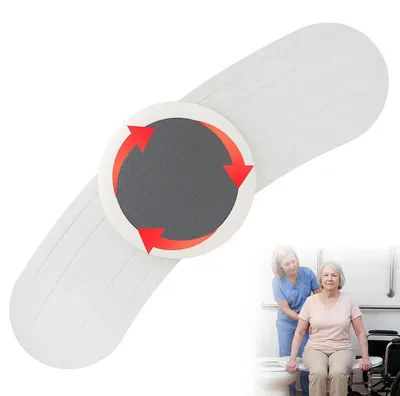 Produktbild von Dreh-Rutschbrett mit 360° Sitz, Transferbrett Pflege, 460lbs, 3,3kg, Anti-Rutsch, tragbar – für Rollstuhl, Bett, Auto, Bad