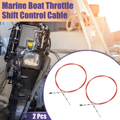 Image de 2 Pcs 300cm 10FT 33C/3300 Câble dedes gaz pour bateau marin - Rouge