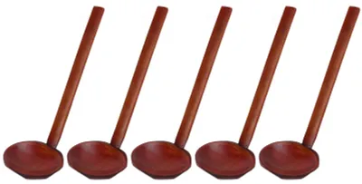 Imagen del producto de Juego de cucharas de madera, de 5 piezas, con mangos largos, para la cocina