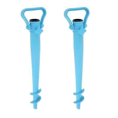 Produktbild von 2er Set Universal Sonnenschirmhalter Kunststoff mit Gewinde 43 x 15 x 8 cm Strand Schirmhalter Sonnenschirm Halter