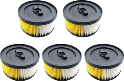 Produktbild von 5x Trade-Shop Nano Patronenfilter Rund-Filter für Kärcher WD 5.470 WD 5.500M WD 5.600MP WD 5.800 eco!ogic ersetzt 6.414-960
