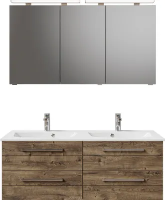 Produktbild von PELIPAL Serie 6025 SET-045-117 Block bestehend aus: Waschtisch, Waschtischunterschrank, Spiegelschrank  / 132cm