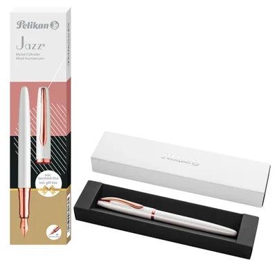 Image de Stylo Plume Pelikan Jazz Noble Elegance P36 Nacré Blanc Boîte Cadeau