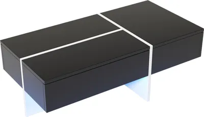 Obrázek produktu pro Konferenční stolek Fortuna Lai - s LED osvětlením ovládaným aplikací - černý