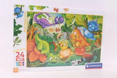 Image de CLE puzzle 24 maxi SuperKolor DinosHappHappOasis 28524