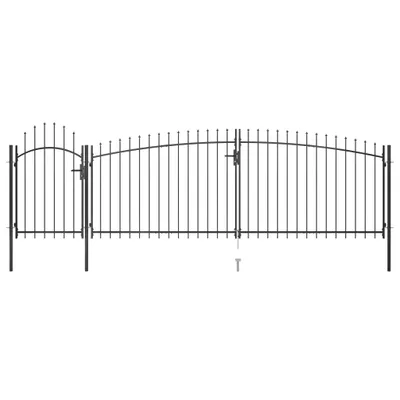 Produktbild von vidaXL Gartentor Woerden mit Speerspitze 5x1,5 m Schwarz