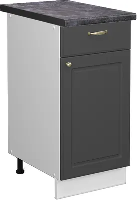 Produktbild von Küchenunterschrank Vicco Fame-Line Anthrazit-Gold Landhaus 40 cm , AP Anthrazit, Model 45618