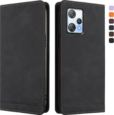 Produktbild von Hülle für Blackview A53, Retro Kunstleder Ständer Klapphülle mit Kartenfächer und Magnetische Schwarz