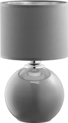 Obrázek produktu pro Stolní lampa šedá E27 36 cm látkové sklo moderní noční lampa do ložnice stolní lampa do obývacího pokoje