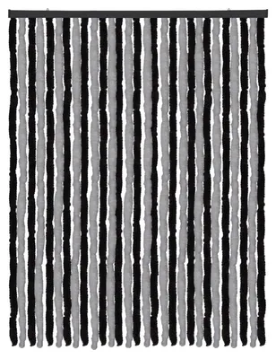 Productafbeelding van Fluwelen gordijn, afmetingen: 56x185 cm - 140x220 cm - eBay, effen streep, antraciet - zwart, 120x220 cm