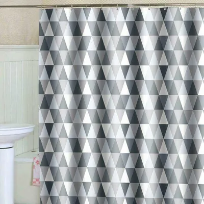 Produktbild von Duschvorhang, 200 x 220 cm, wasserdichtes Polyestergewebe, antibakteriell, schimmelresistent, waschbar.