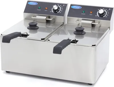 Maxima - Gastro Fritteuse - 2 x 8 l - 2 Körbe - Bis zu 2,8 kg Pommes Frites