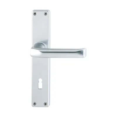 Produktbild von Hoppe London Langschildgarnitur F1 Aluminium Natur 113/202SP, BB Bundbart