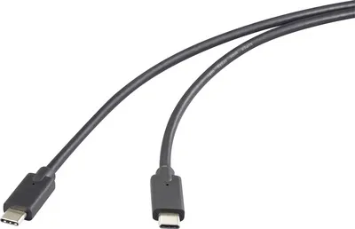 Obrázek produktu pro Renkforce RF-5501102, 1 m, USB C, USB C, USB 3.2 Gen 2x2, 20 Gbit/s, Černá