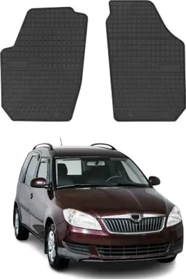 Image de Tapis de Sol pour Skoda Roomster 2007-2015 Caoutchouc Noir