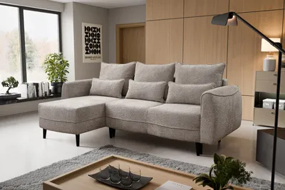 Produktbild von Kaiser Möbel Ecksofa Selio mit Schlaffunktion und Bettzeugcontainer Beige Links