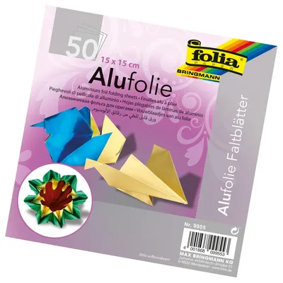 Zdjęcie produktu dla folia 9955 folia ulotki aluminiowe, 150 x 150 mm, 50 arkuszy, różne