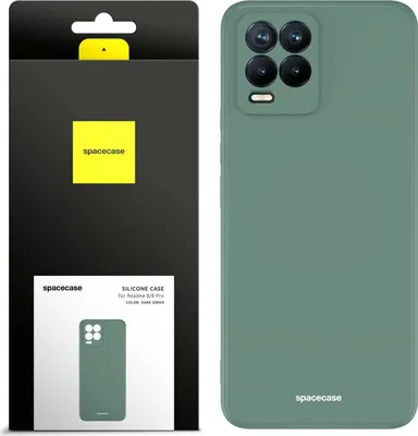Produktbild von Spacecase Silikonhülle Realme 8/8 Pro dunkelgrün