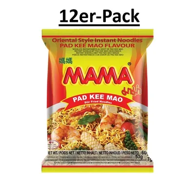 Produktbild von 12er-Pack MAMA Instant Nudeln Pad Kee Mao 60g
