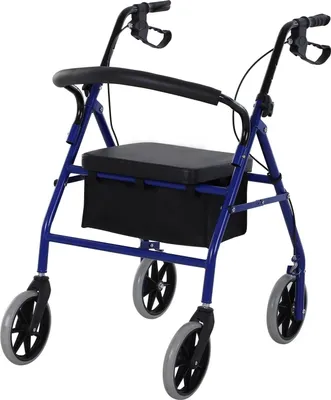 Produktbild von Rollator für Erwachsene - Gehhilfe - Verstellbarer Sitz - Klappbare Fußstütze - Faltbar - Unter 12 kg