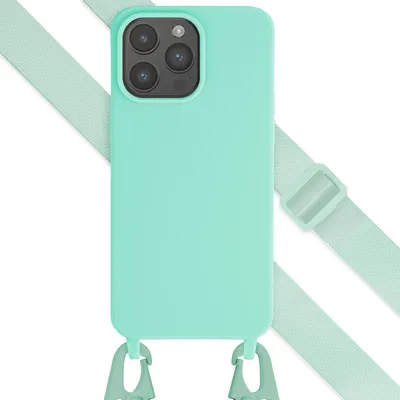 Immagine prodotto di Custodia in silicone Selencia con cinturino rimovibile iPhone 15 Pro Max - Turchese
